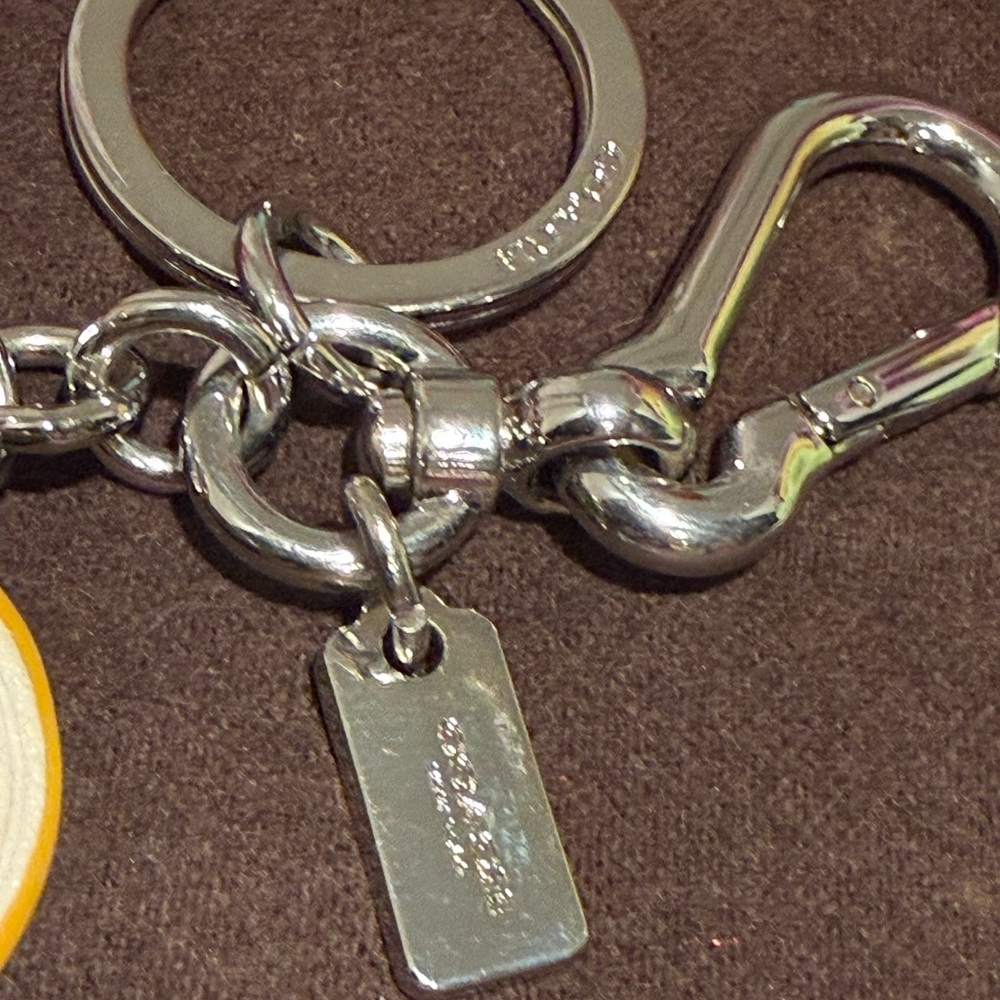 Coach 3D Heart Keychain Bag Charm with Rainbow Edges - Picture 2 of 6